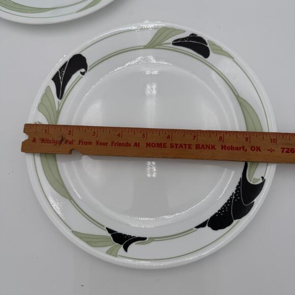 Vintage Dinner Plates Corelle Black Orchid Set of 3 - Picture 2 of 12